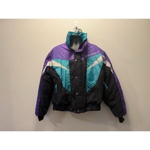 Vintage Polaris Purple Black Boxy Racing Jacket Mens Large. Union made USA